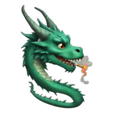 Dragon smoking with tattoos and piercings  sticker