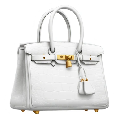 White scaled Birkin bag sticker