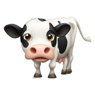 a cow is stdying sticker