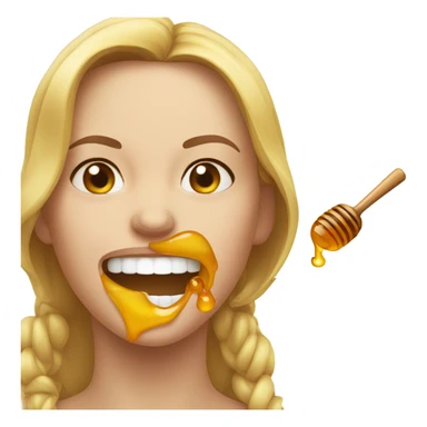 Throwing up honey smiling sticker
