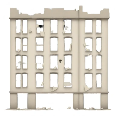 run down building, poor infastructure, broken windows sticker