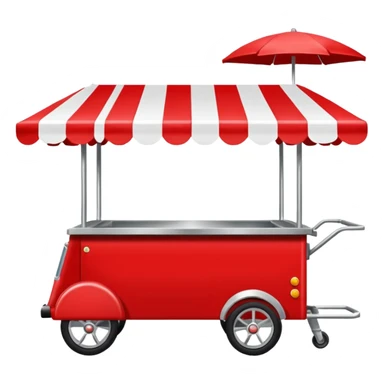 Red food cart. sticker