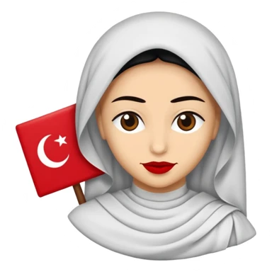 Türk bayrağı ama turkuaz rengi tamamı. Sade olsun. sticker