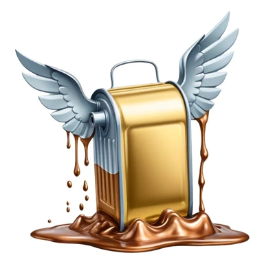 surreal dali style winged spam can landscape sticker