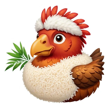 Heihei from Moana with rice sticker
