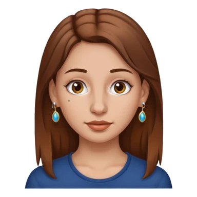 Woman with nose ring sticker