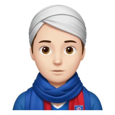 Glasgow rangers fan wearing scarf no head covering sticker