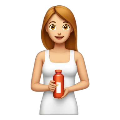 mom holding ibuprofen bottle sticker