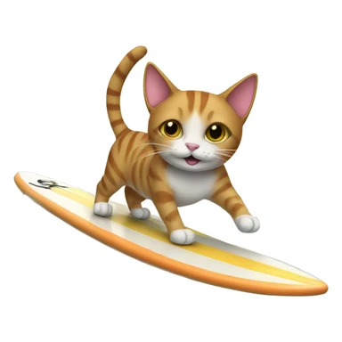 Cat on surfboard sticker