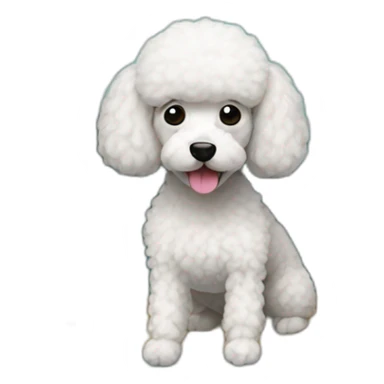 Poodle in a tent sticker