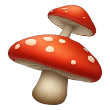 a red mushroom sticker
