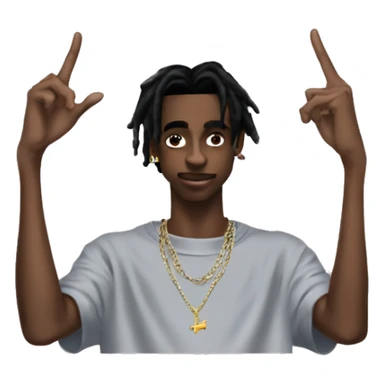 playboi carti yvl hand sign sticker