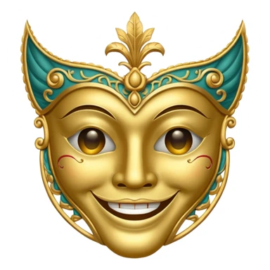 theatrical mask icon sticker