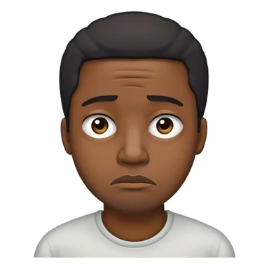 Black guy being sad without water sticker