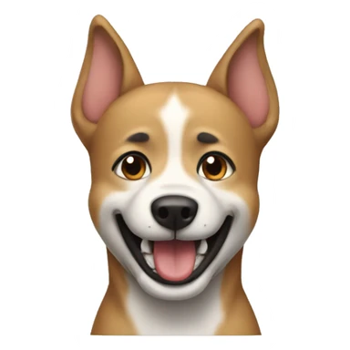 perro riendo sticker