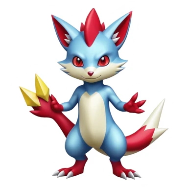 Cool Shiny Digimon-Sneasel-Zangoose-hybrid full body sticker