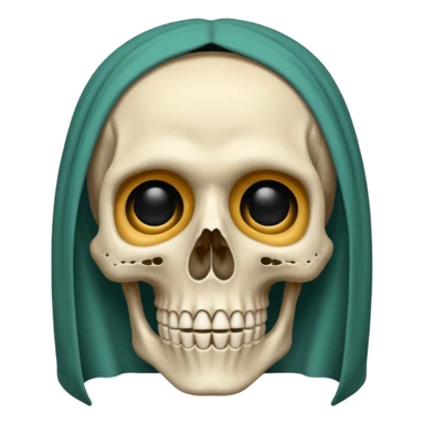 sad Saudi skeleton face  sticker