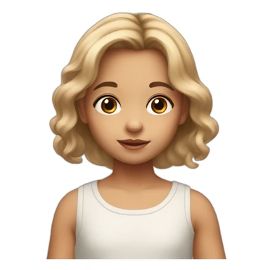 3 year old girl with big brown eyes and light hair sticker