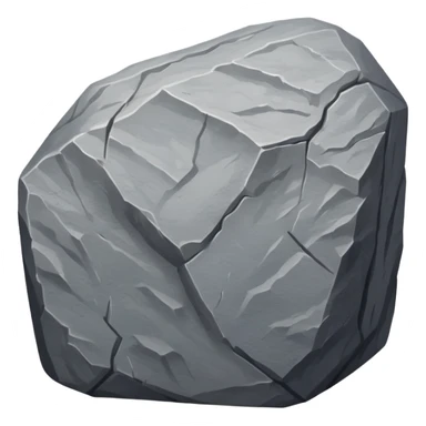 A simple, natural stone or rock — grey, rough-textured, and irregularly shaped, symbolizing strength, stability, or nature. sticker