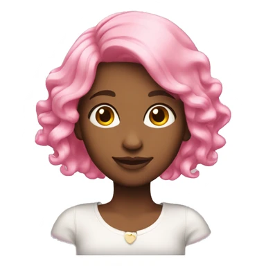 Pink hair fair girl sticker