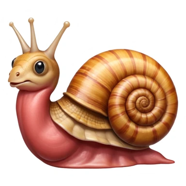 snail with "anatomical heart" as shell sticker