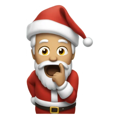 Santa yelling sticker