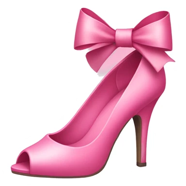 Pink heels with a bow on them sticker
