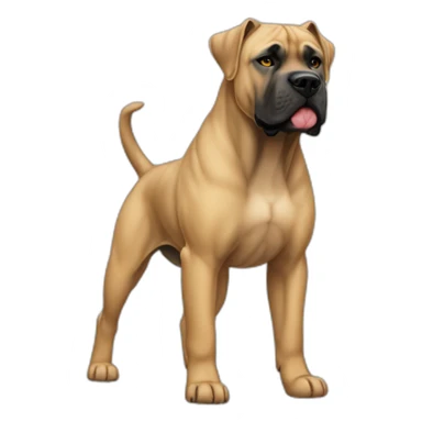 dog Cane Corso color fawn full body sticker