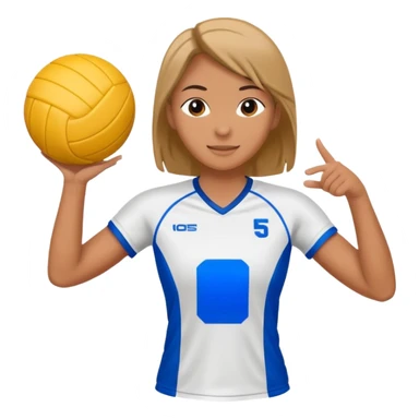volleyball player, horse, with volleyball ball sticker