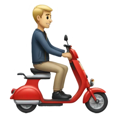 Mike on electric scooter  sticker