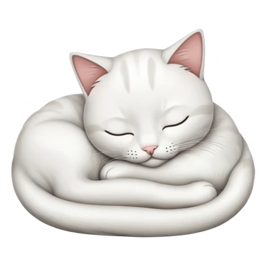 Cat sleep white sticker