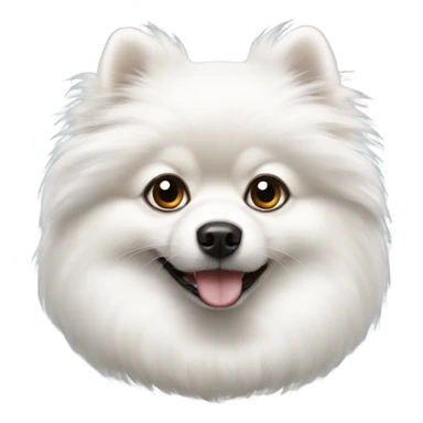 white pomeranian with one black eye sticker