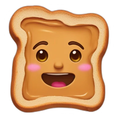 Tartine peanut butter jelly on face sticker