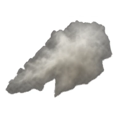 a drifting dust cloud, wispy and light, transparent background sticker