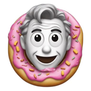 informal joker with donut sticker
