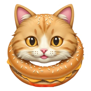 Kedi simit yiyor sticker