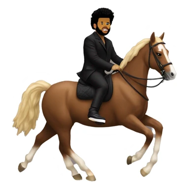 The weeknd riding a horse  sticker