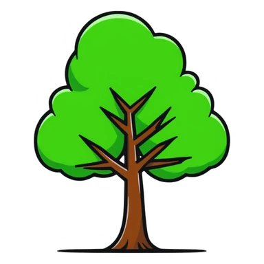 sustainable green business emblem with tree sticker