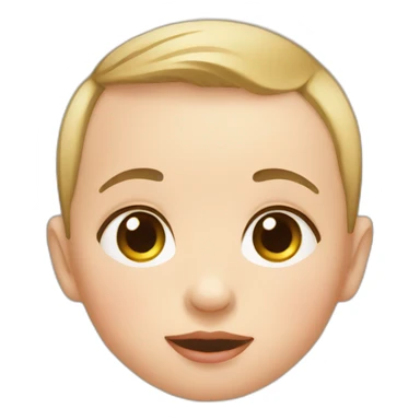 baby with a round face and a short hair sticker