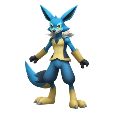 Lucario-Zeraora full body sticker