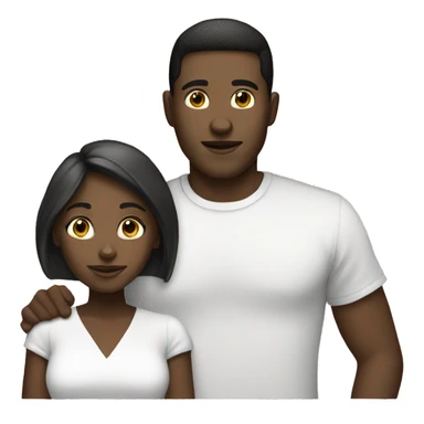 black girl white boy couple sticker