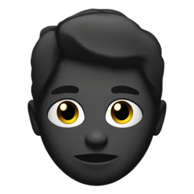 BLACK SILHOUETTE WITH HORNS, WHITE EYES, WITHOUT NOSE OR MOUTH sticker