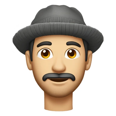 hombre Moreno con gorro de lana sticker