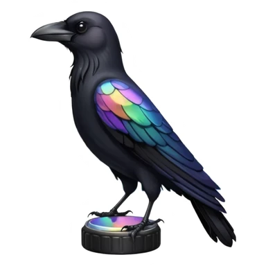 Crow + bottle cap, Street Wildlife. sticker