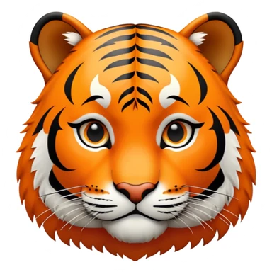 tiger face with friendly expression sticker