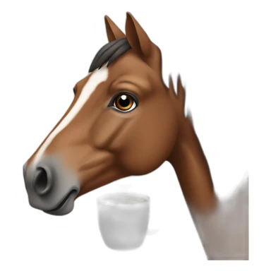 horse with coffee sticker
