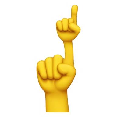 Classic yellow emoji with right arm lift up  sticker