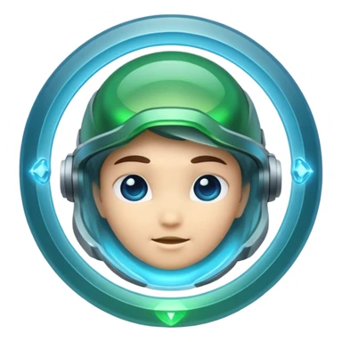 halo blue and green sticker