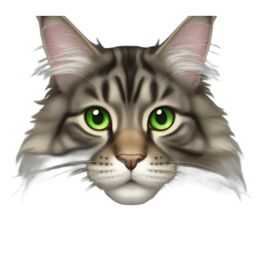 maine coon cat with green eyes sticker