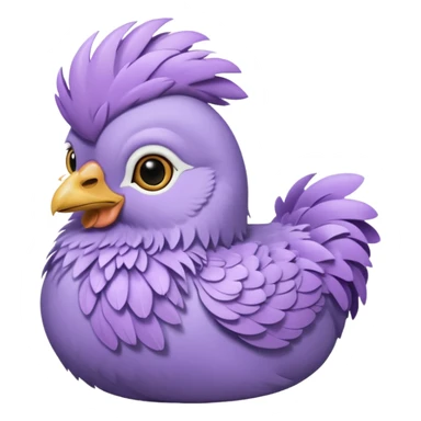Lavender ameraucana  fluffy hen sticker